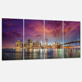 New York City Manhattan Skyline Red Multi-Panels