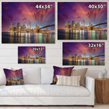 New York City Manhattan Skyline Red