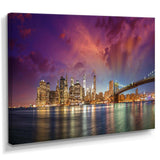 New York City Manhattan Skyline Red