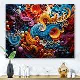Opt Art Vibrant Illusions I - Abstract Canvas Wall Art