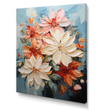 Poinsettia Flower Abstract Harmony - Floral Canvas Wall Art
