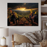 Scenic Vineyard Vibrant Harvest - Landscapes Canvas Wall Art