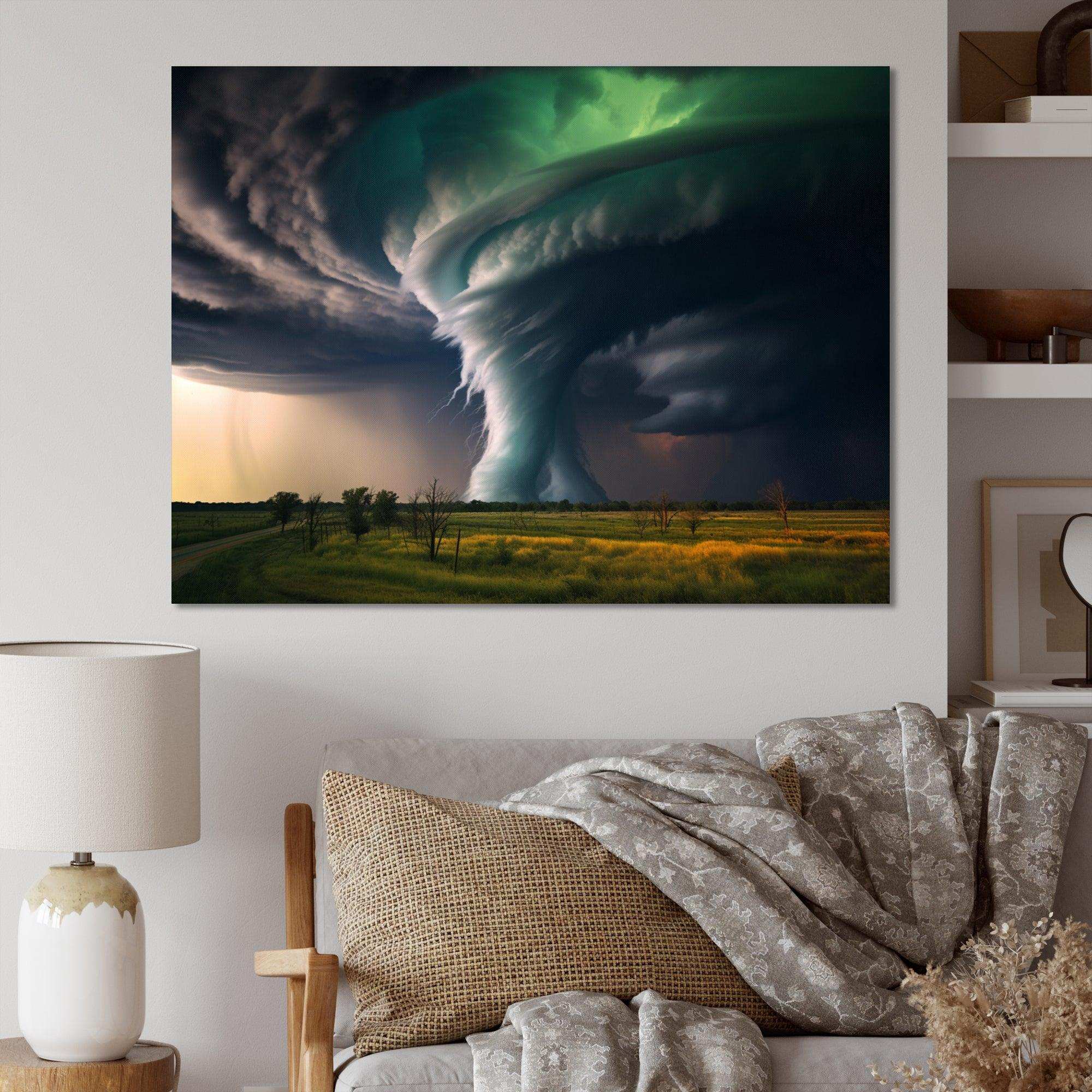 Storm Tornado Symphony - Landscapes Canvas Wall Art