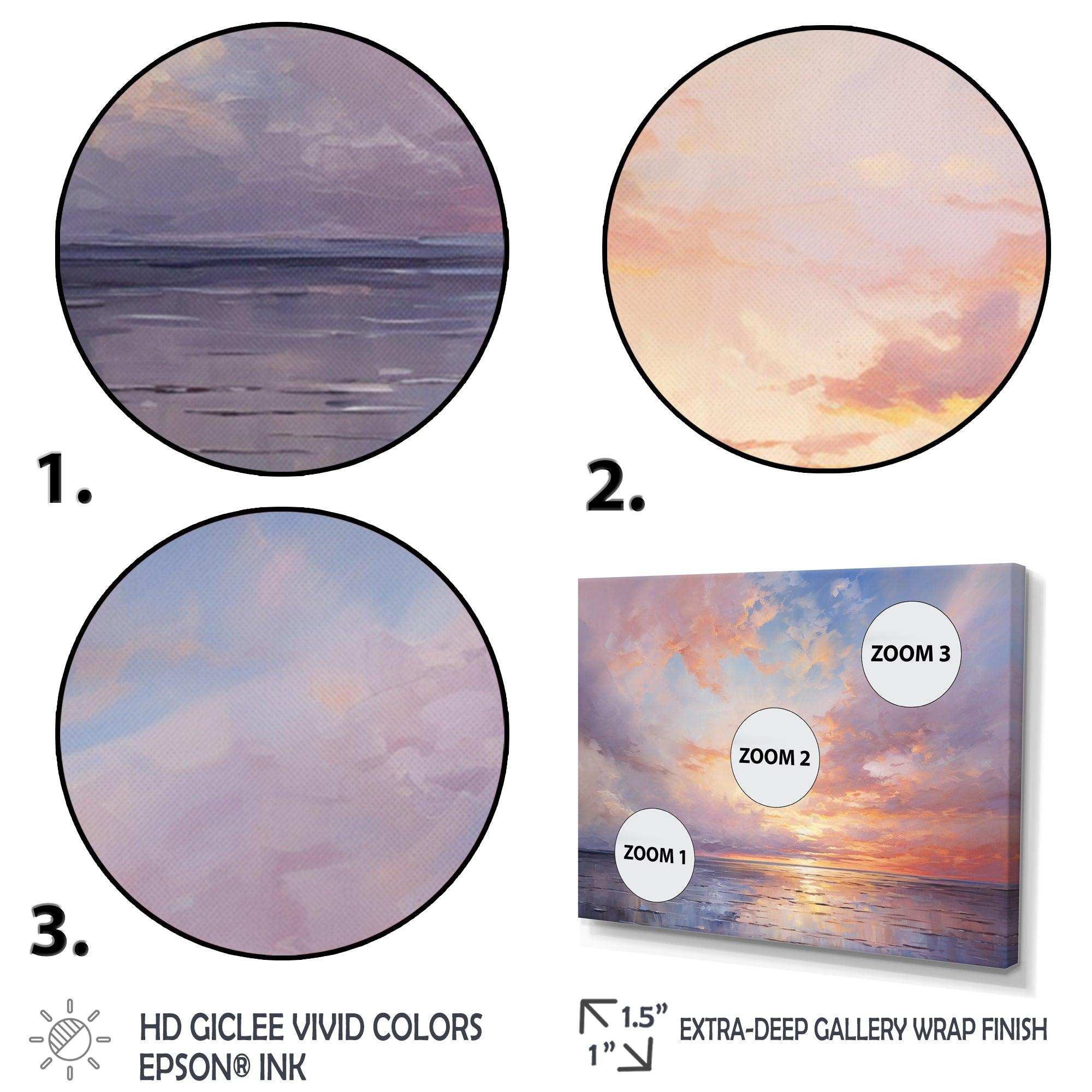 Sunset Cotton Candy Skies V - Landscapes Canvas Wall Art