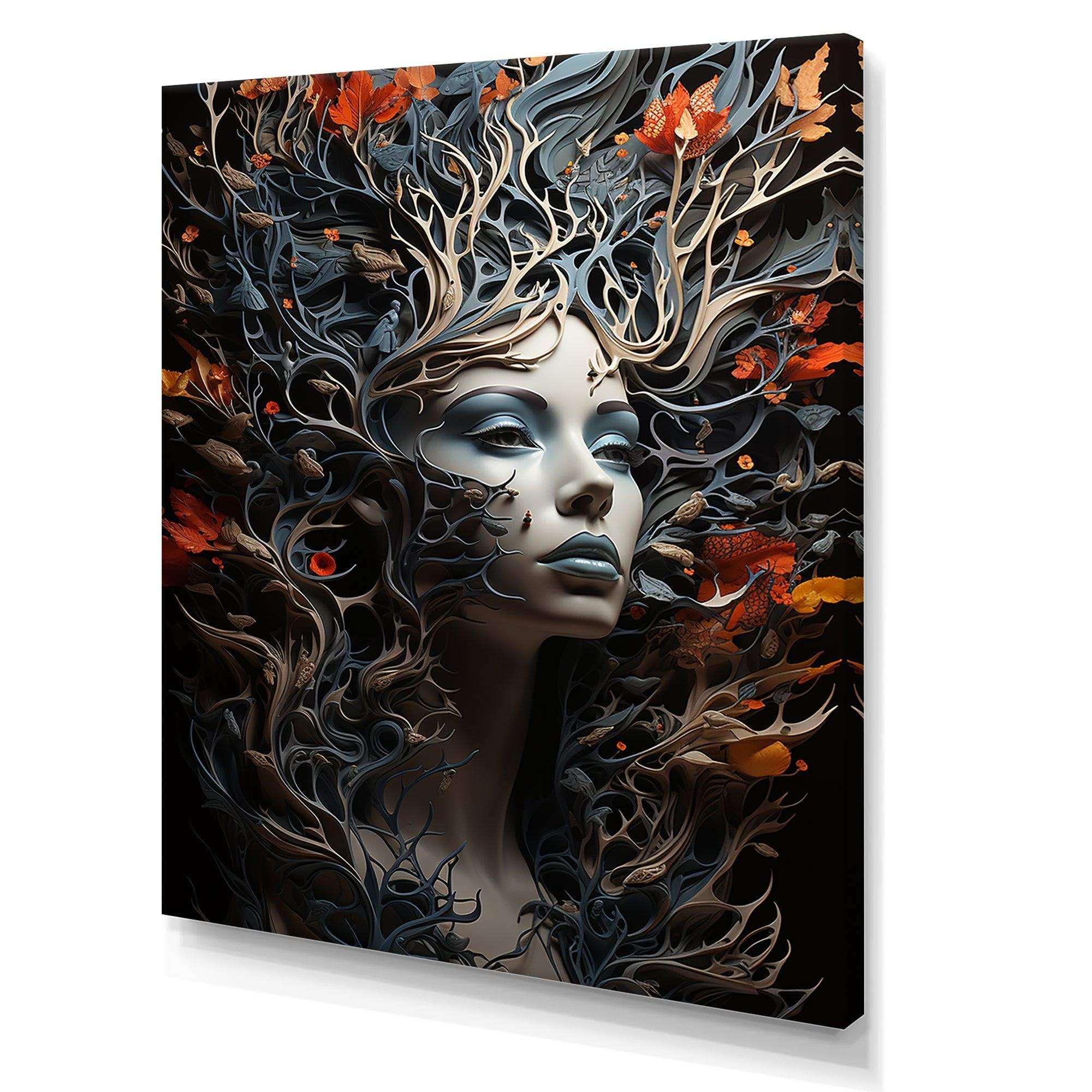 Surrealism Metamorphosis Of Shadows - Abstract Canvas Wall Art