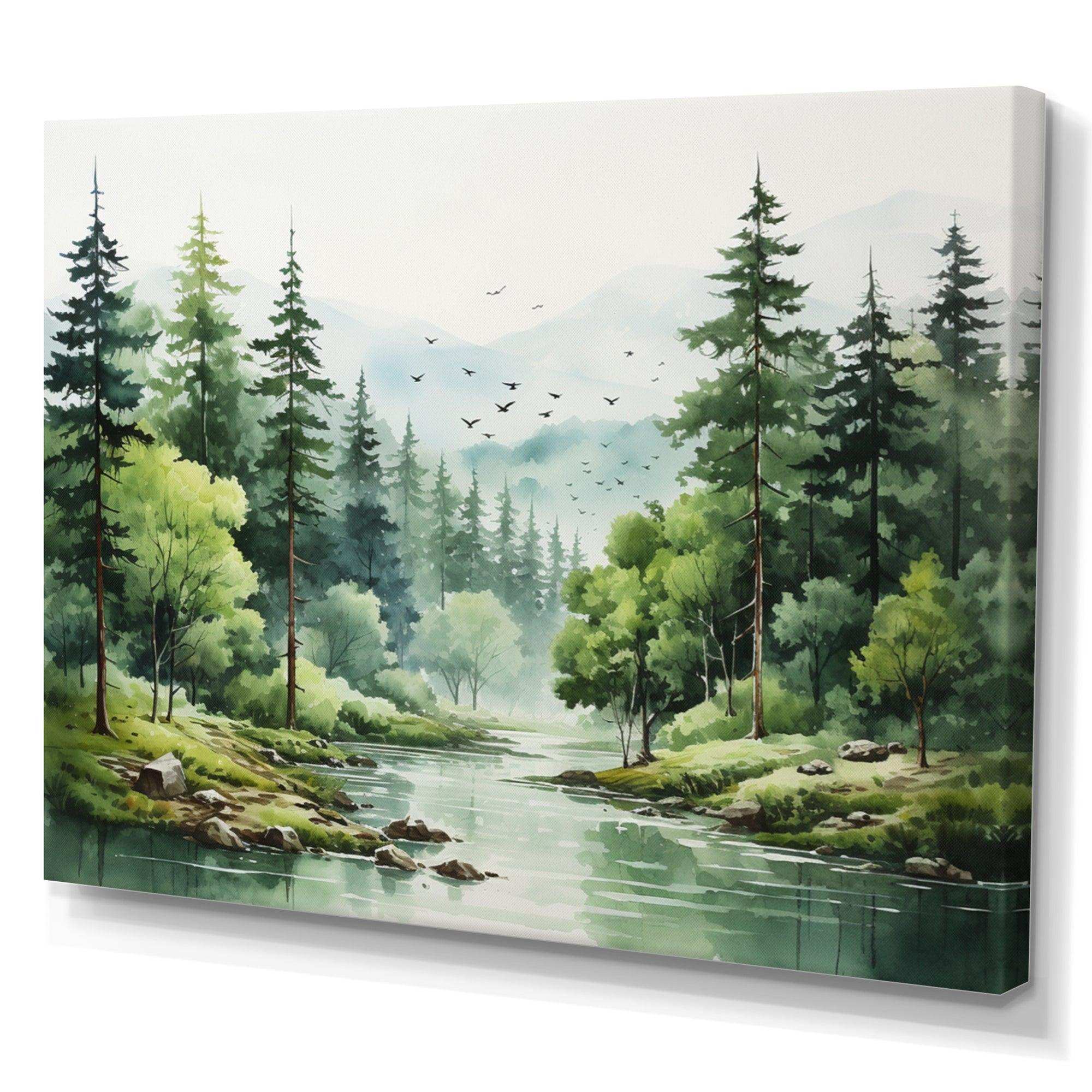 Tranquil Forests Landsacpe I - Landscapes Canvas Wall Art