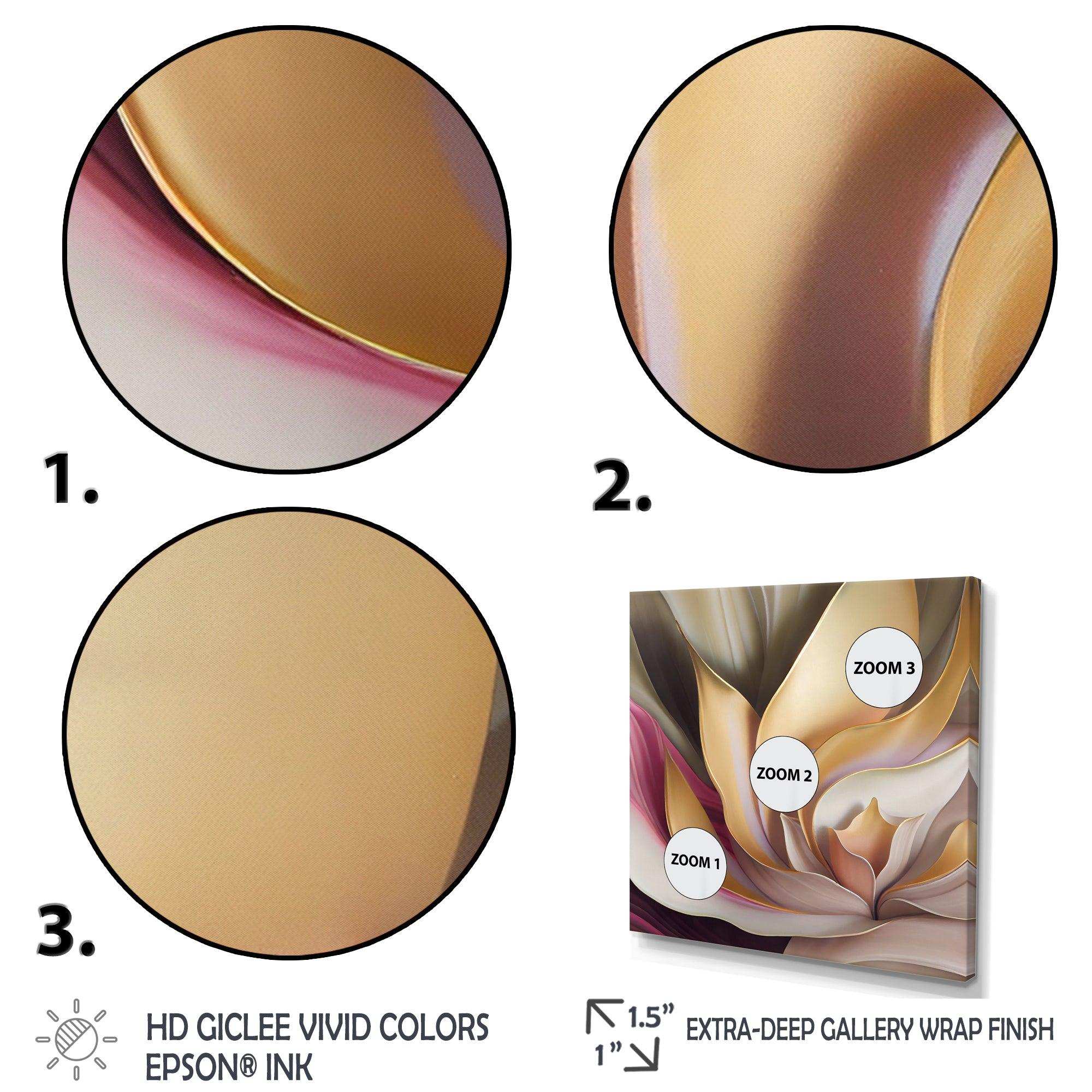 Minimal Liquid Gold And Taupe Waves V