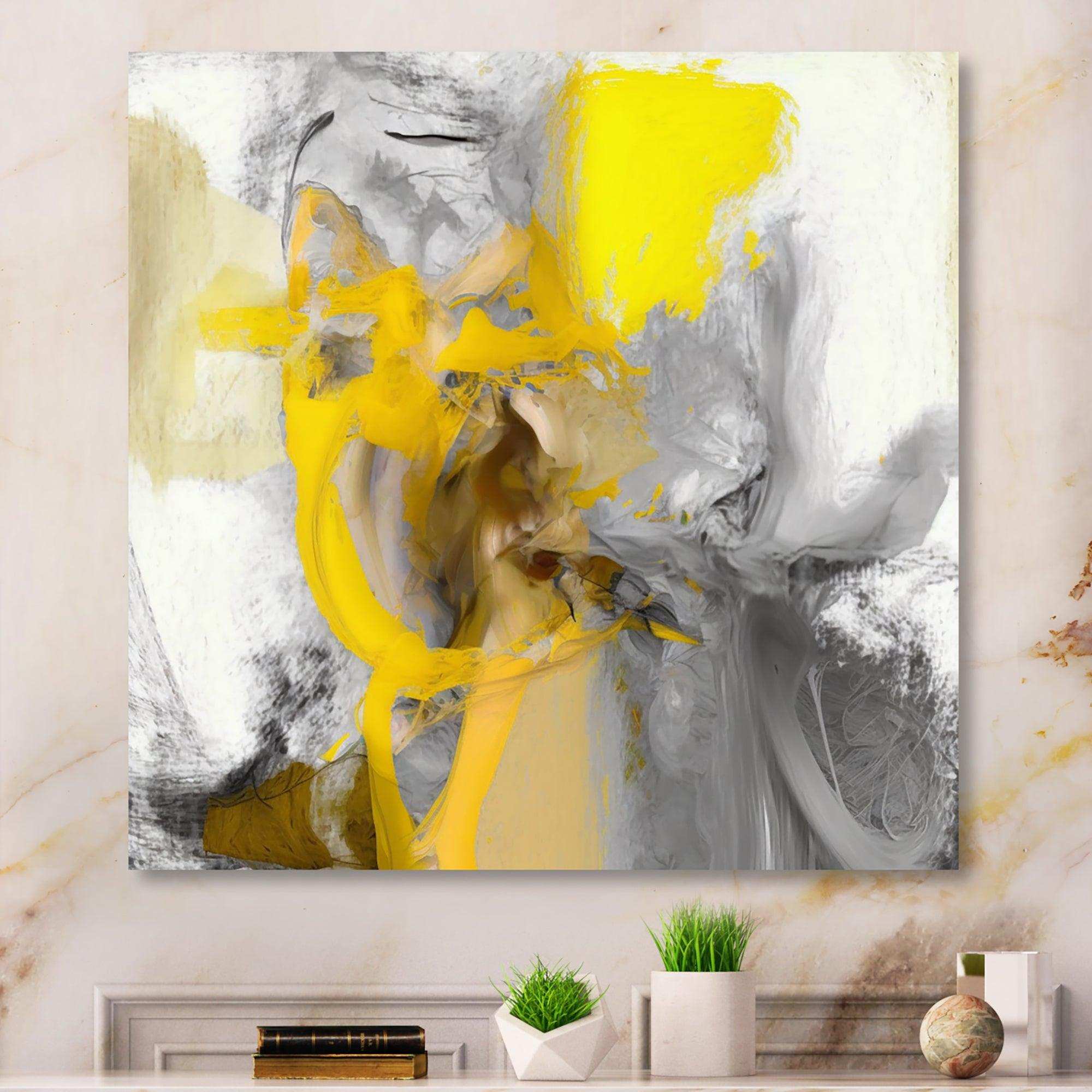 Mustard Yellow And Vivid Gray I