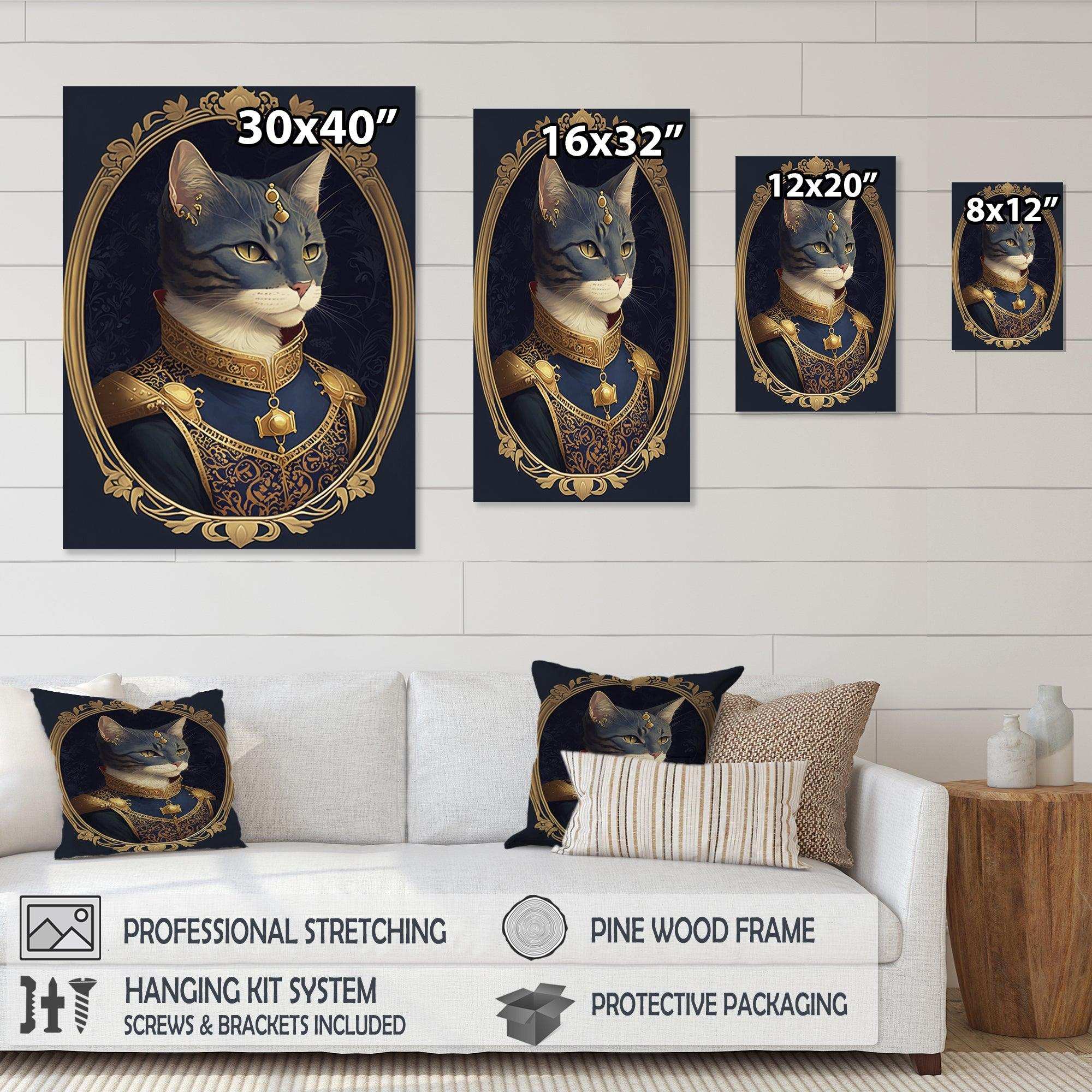 Portrait Of A Royal Blue Cat Prince I