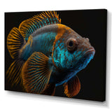 Tropical Blue Fish In Shades Of Blue And Orange IV