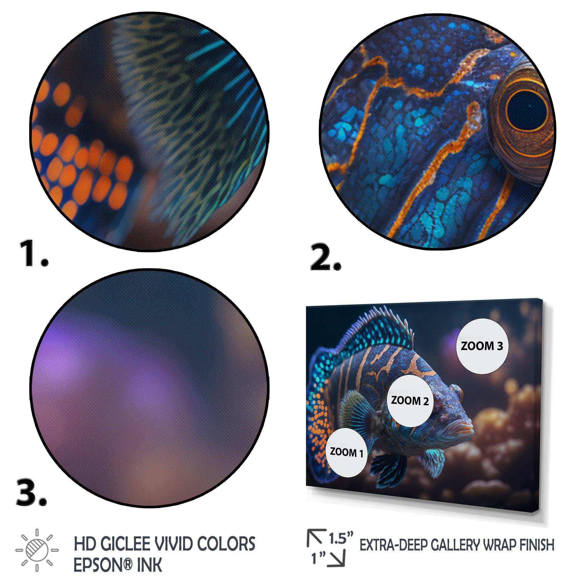 Beautiful Mandarin Fish In Shades Of Blue I