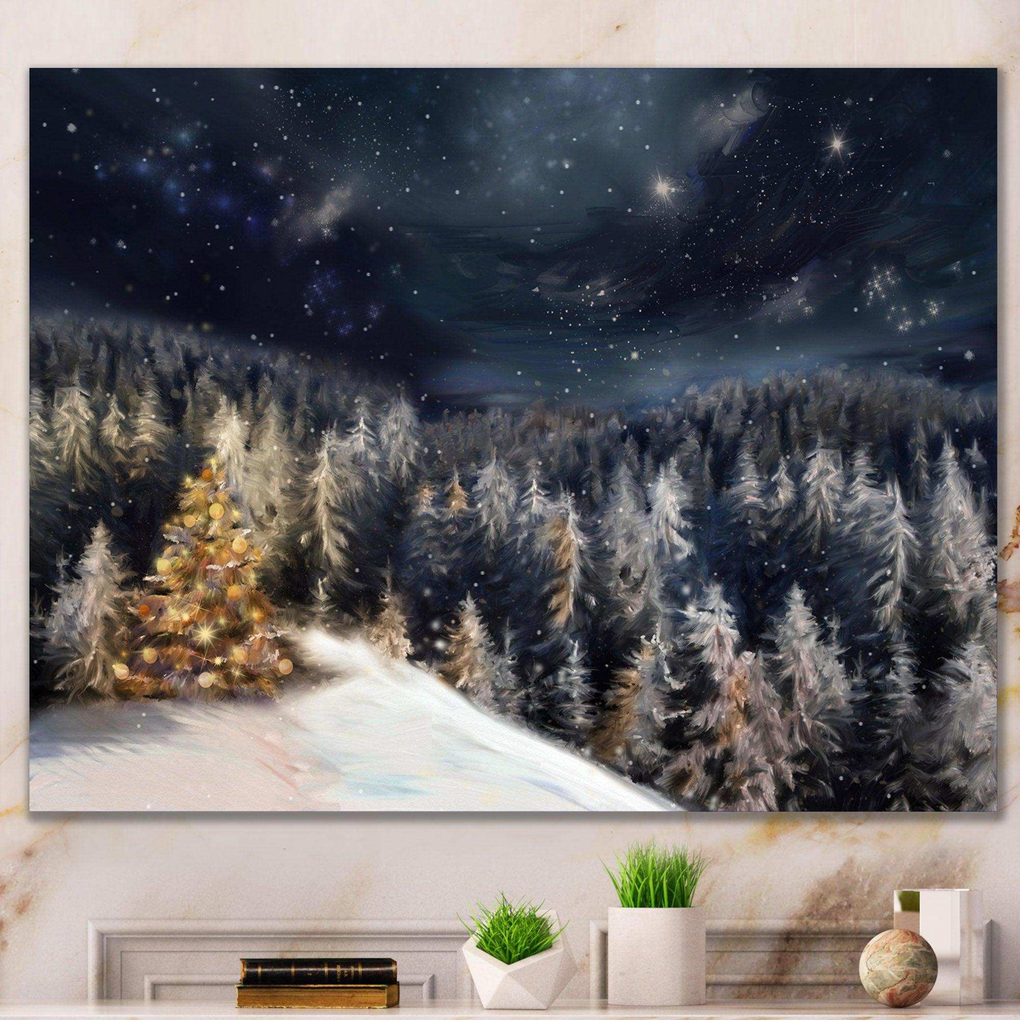 Night Forest Christmas Tree