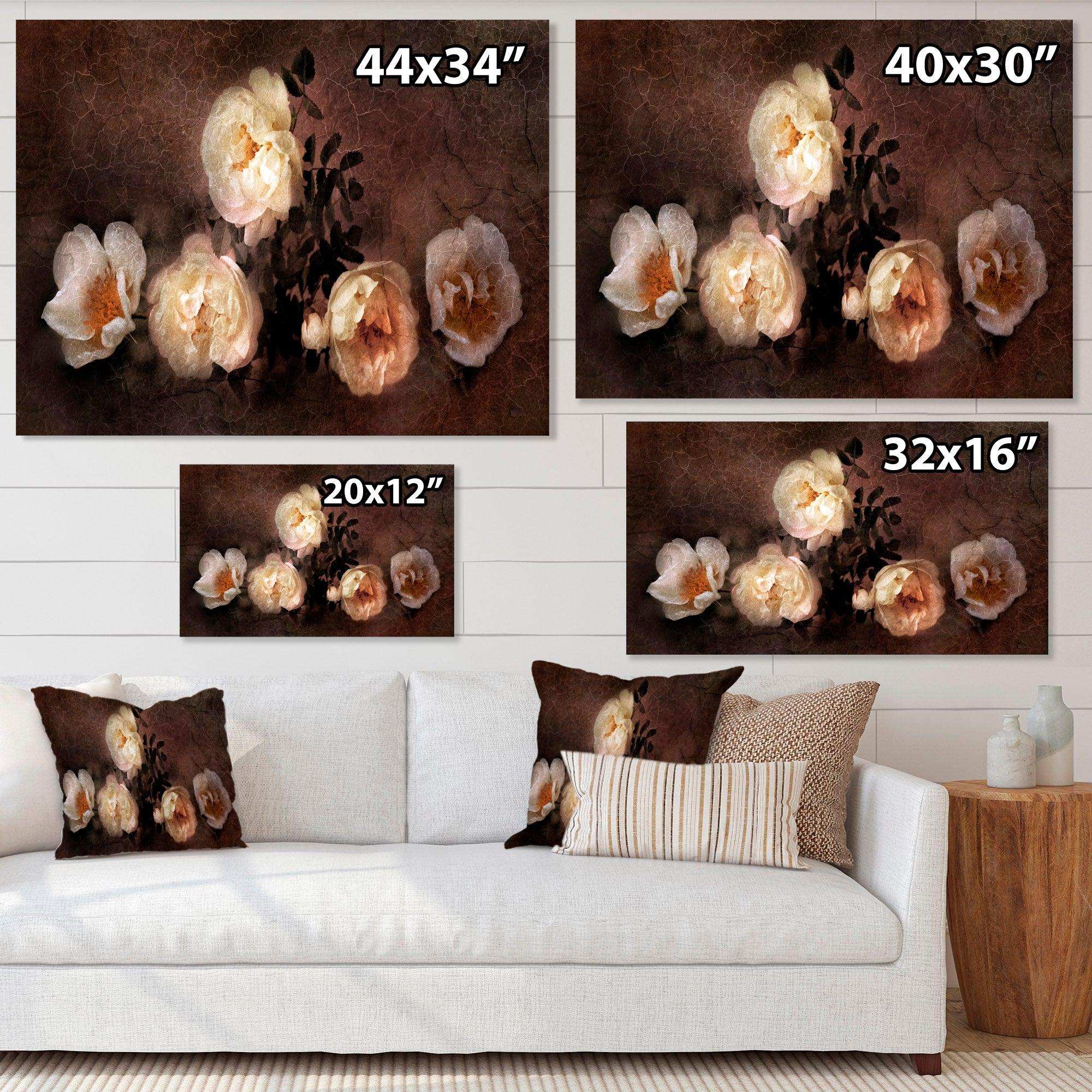 Wild Roses in Old Painting Style