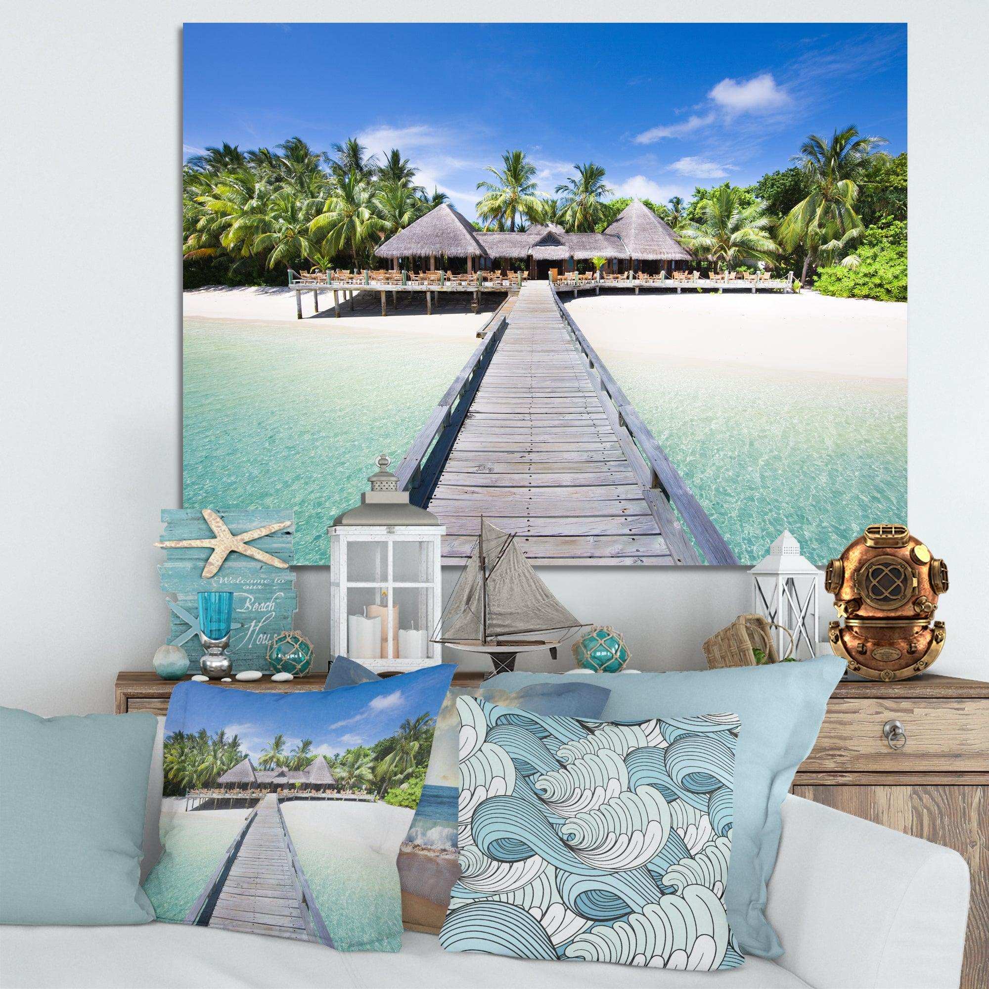 Beach with Coconut Palm Trees