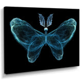 Turquoise Fractal Butterfly in Dark