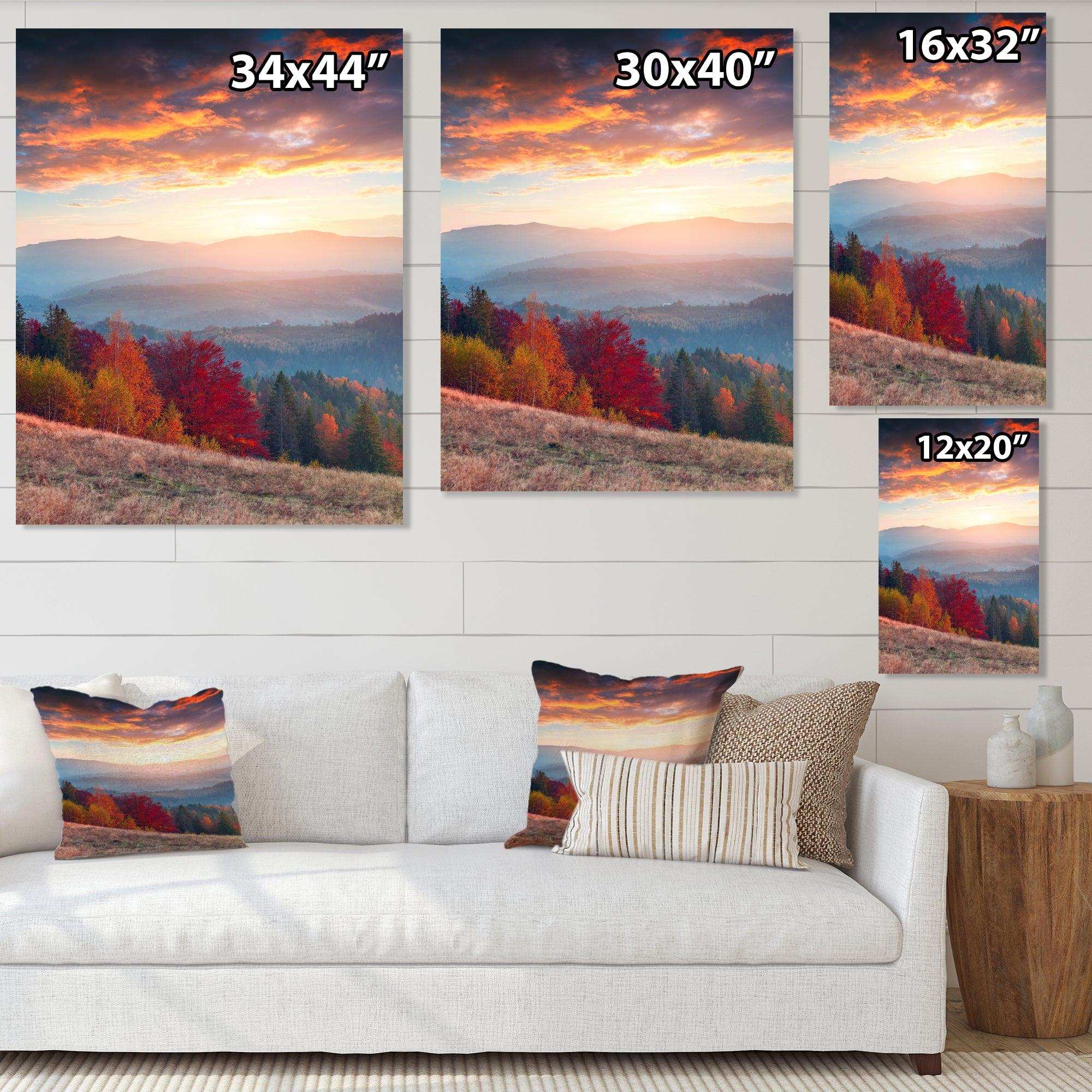 Sunrise in Carpathian Mountains