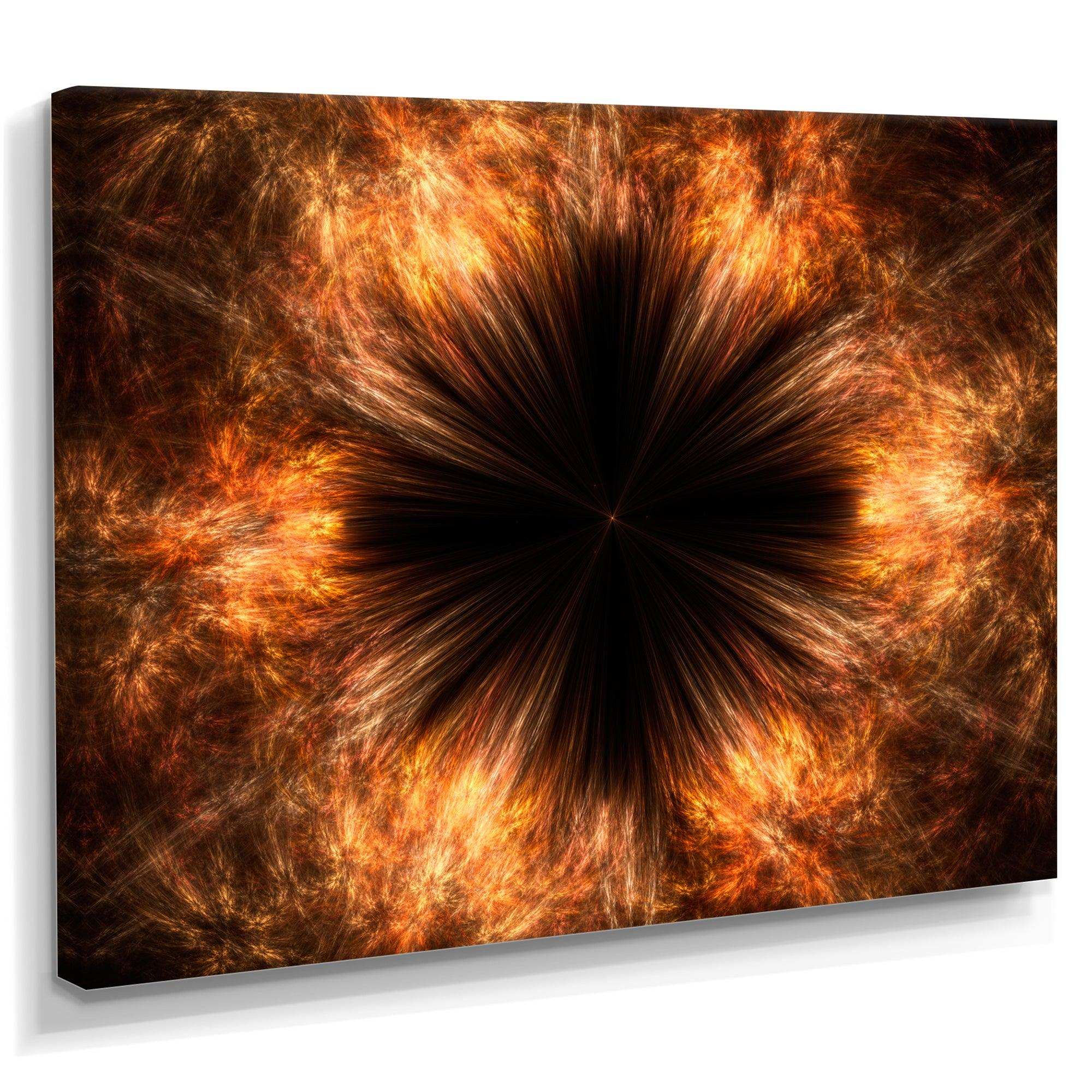 Fractal Black Brown Flower