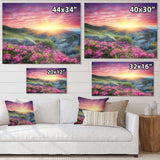 Morning with Flowers in Mountains