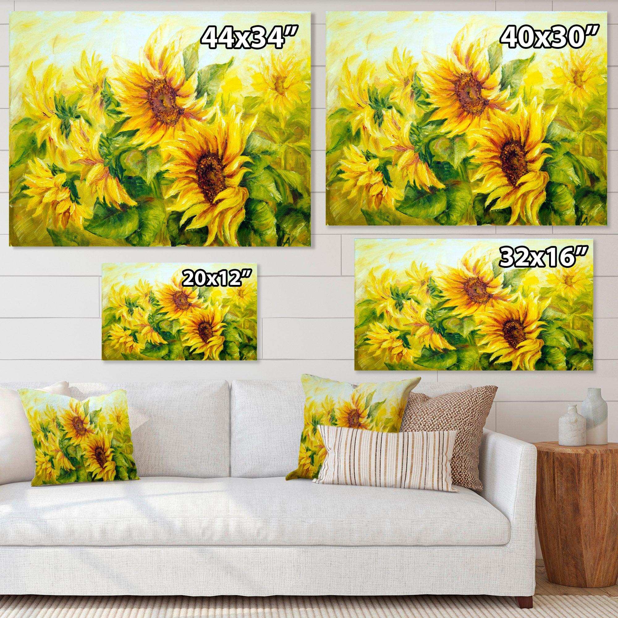 Bright Yellow Sunny Sunflowers