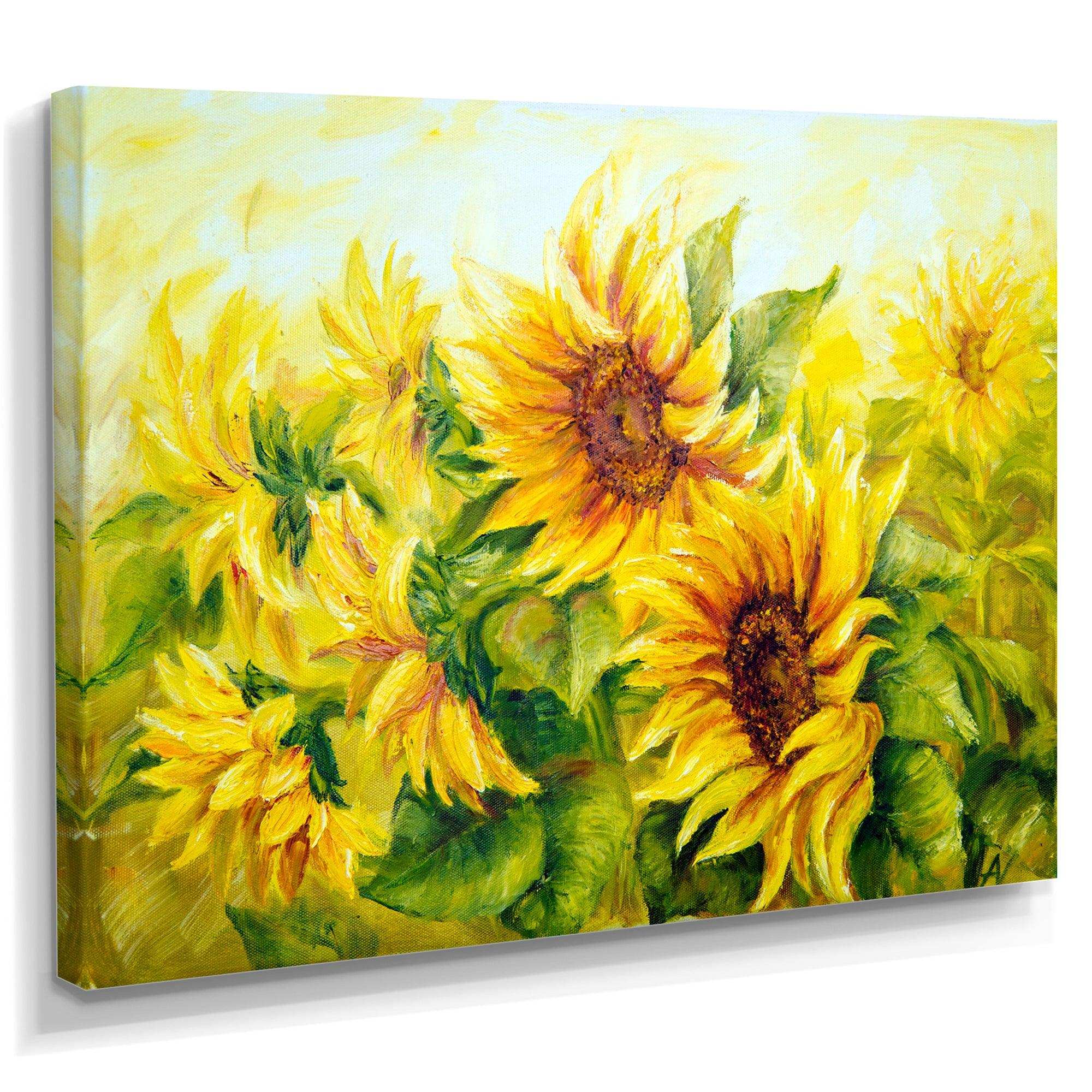Bright Yellow Sunny Sunflowers