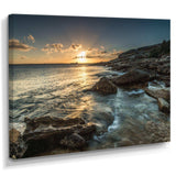 Sydney Beach with Bright Sunset