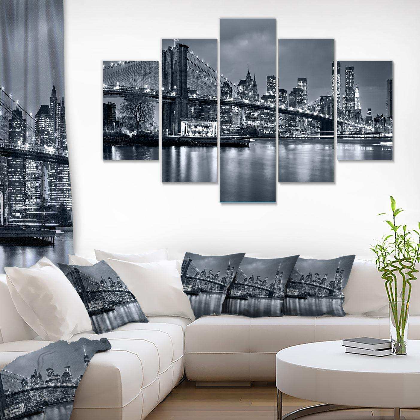 Panorama New York City at Night Multi-Panels
