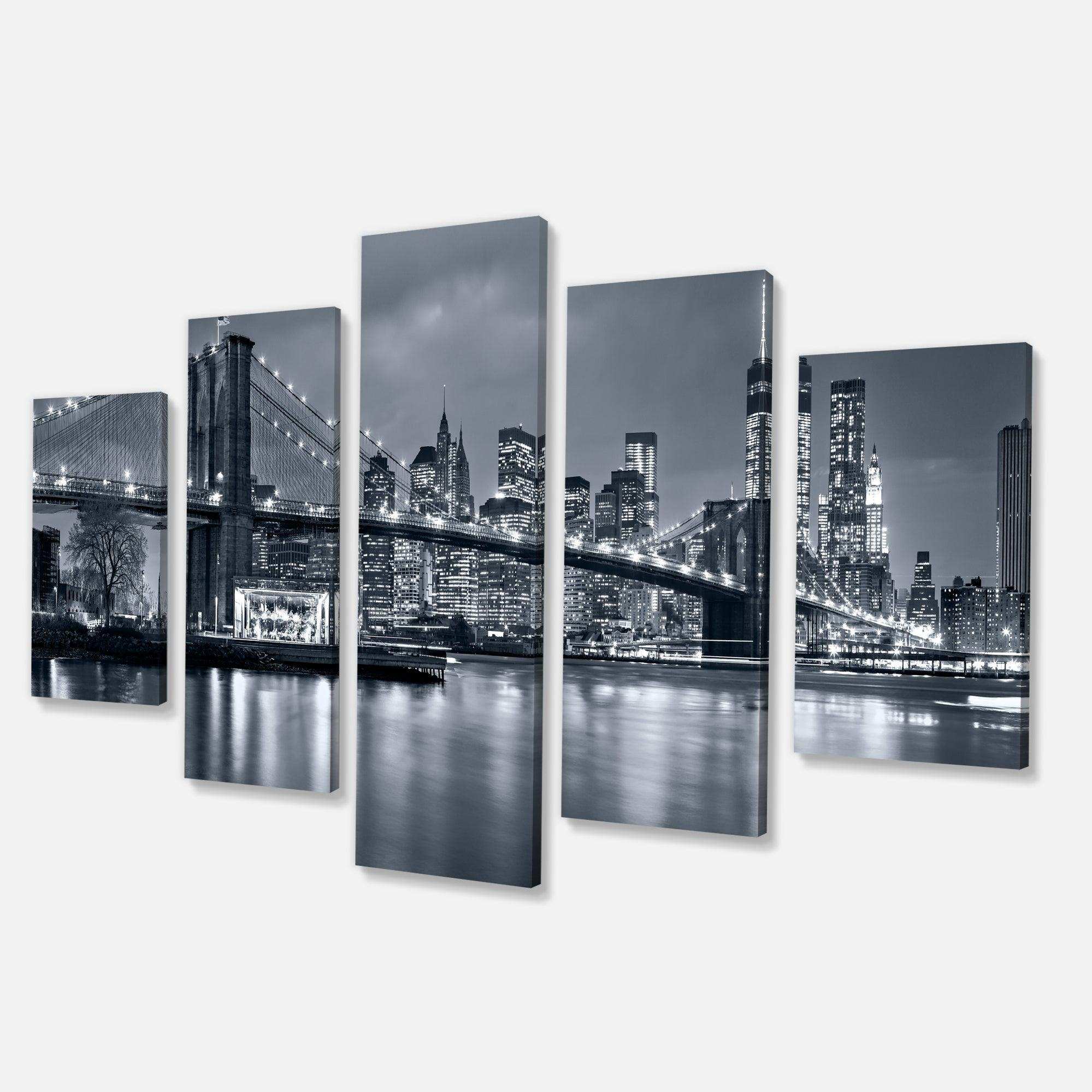 Panorama New York City at Night Multi-Panels