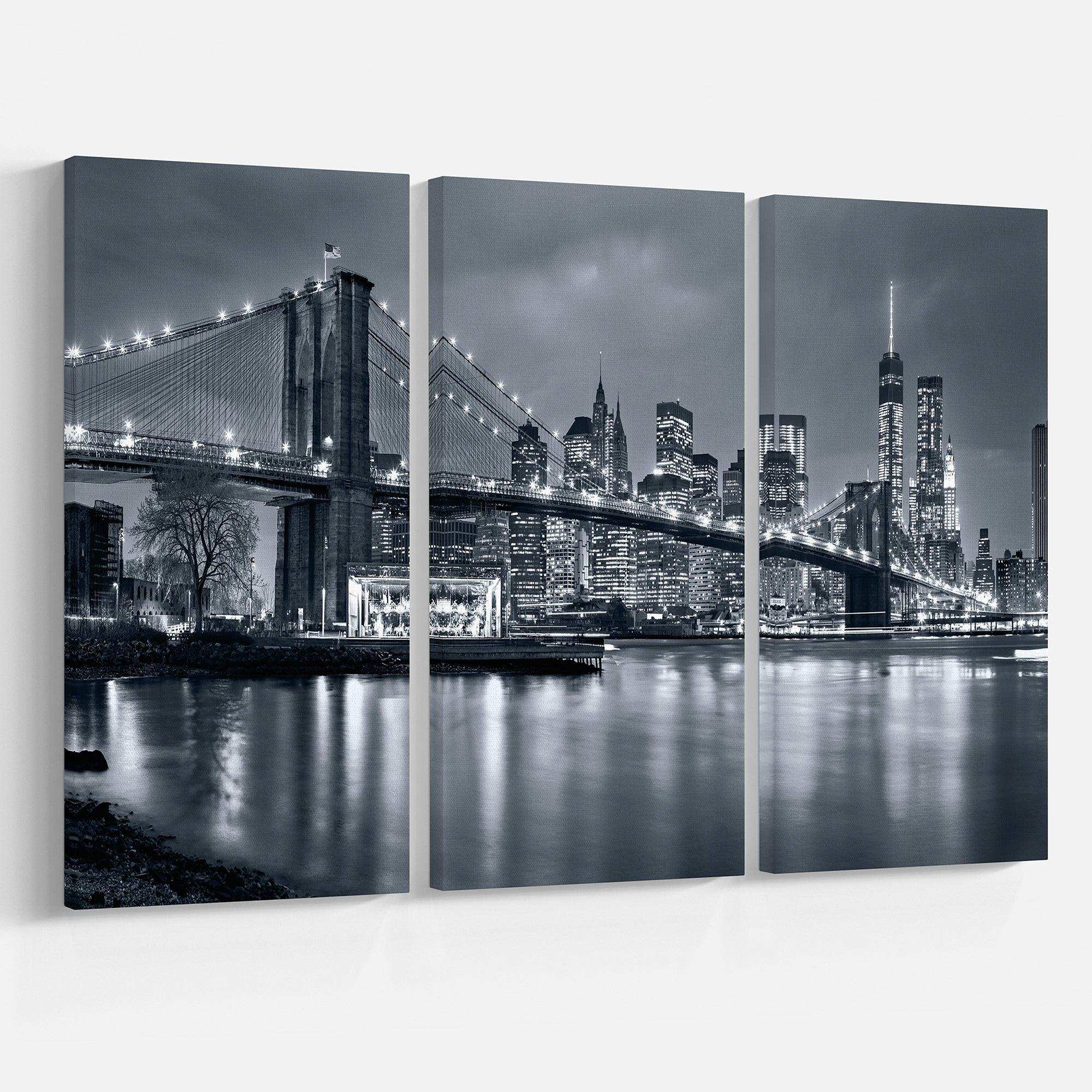 Panorama New York City at Night Multi-Panels