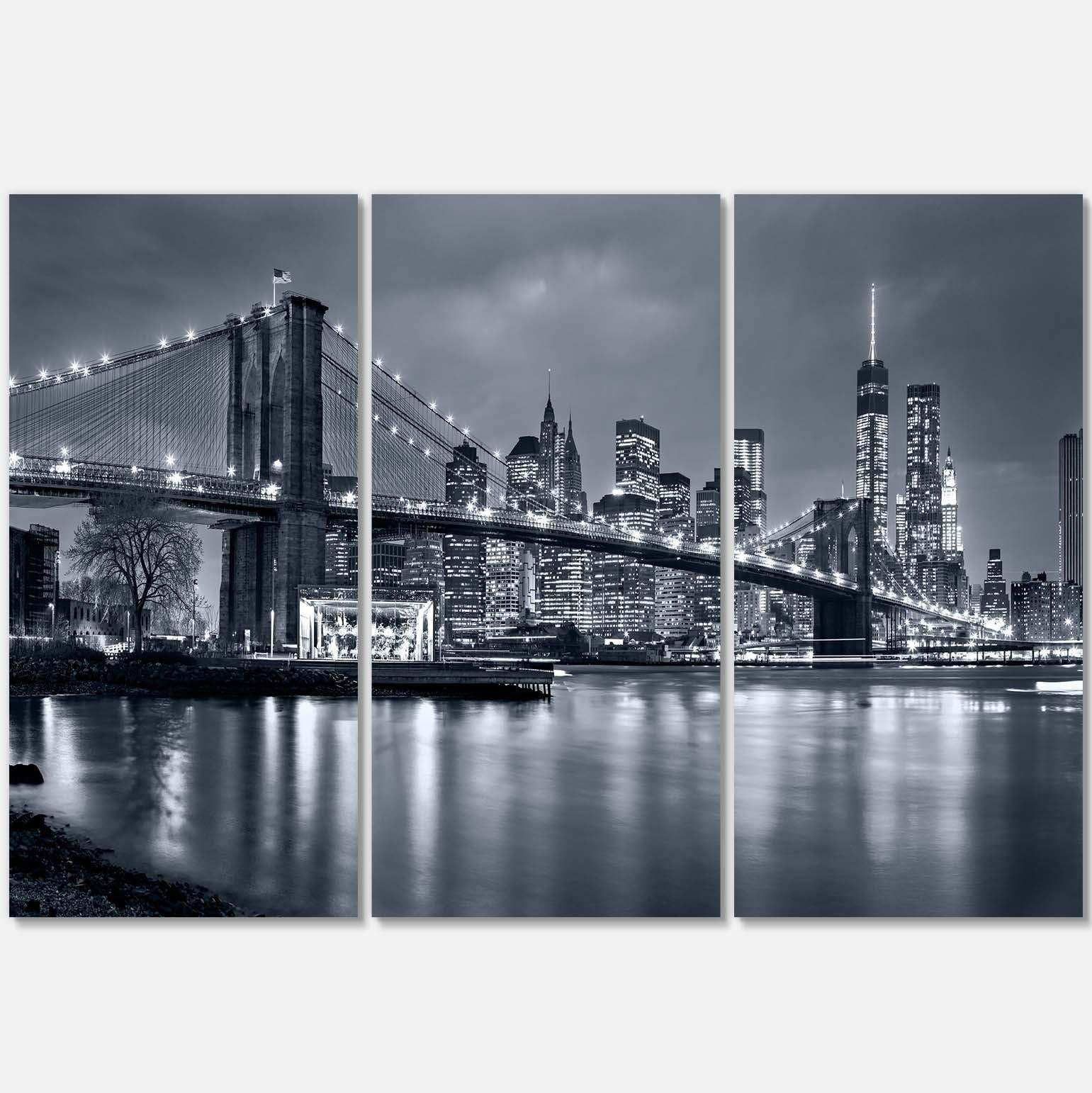 Panorama New York City at Night Multi-Panels