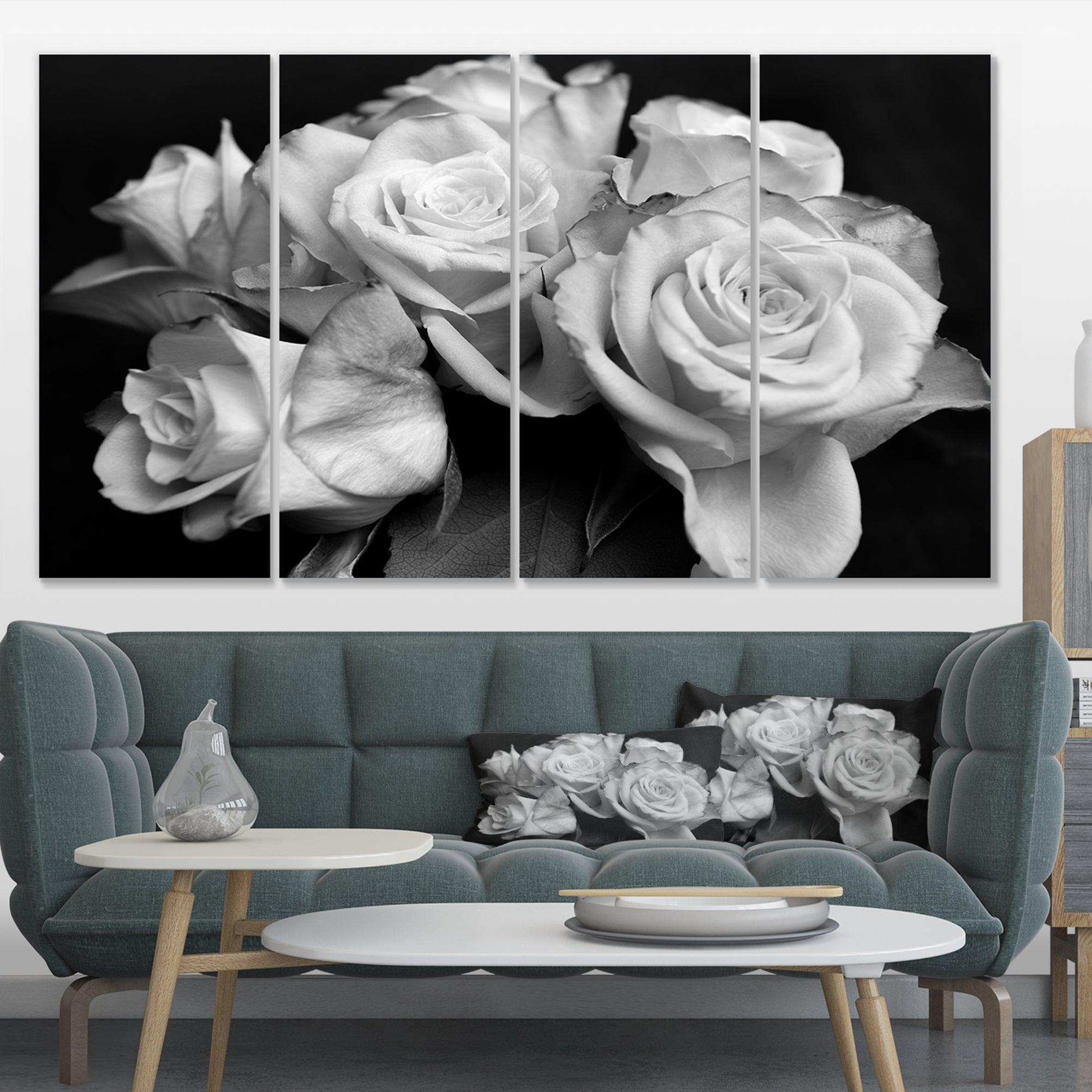 Bunch of Roses Black and White Multi-Panels
