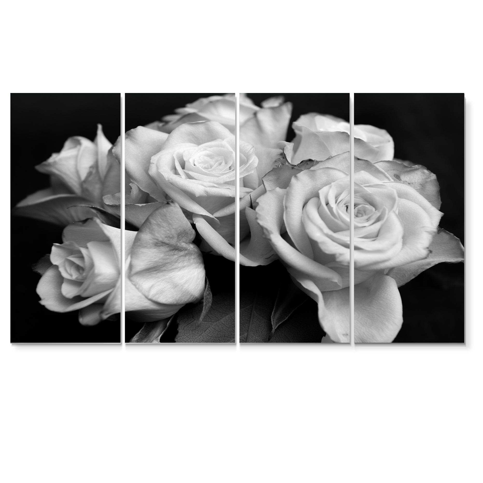 Bunch of Roses Black and White Multi-Panels