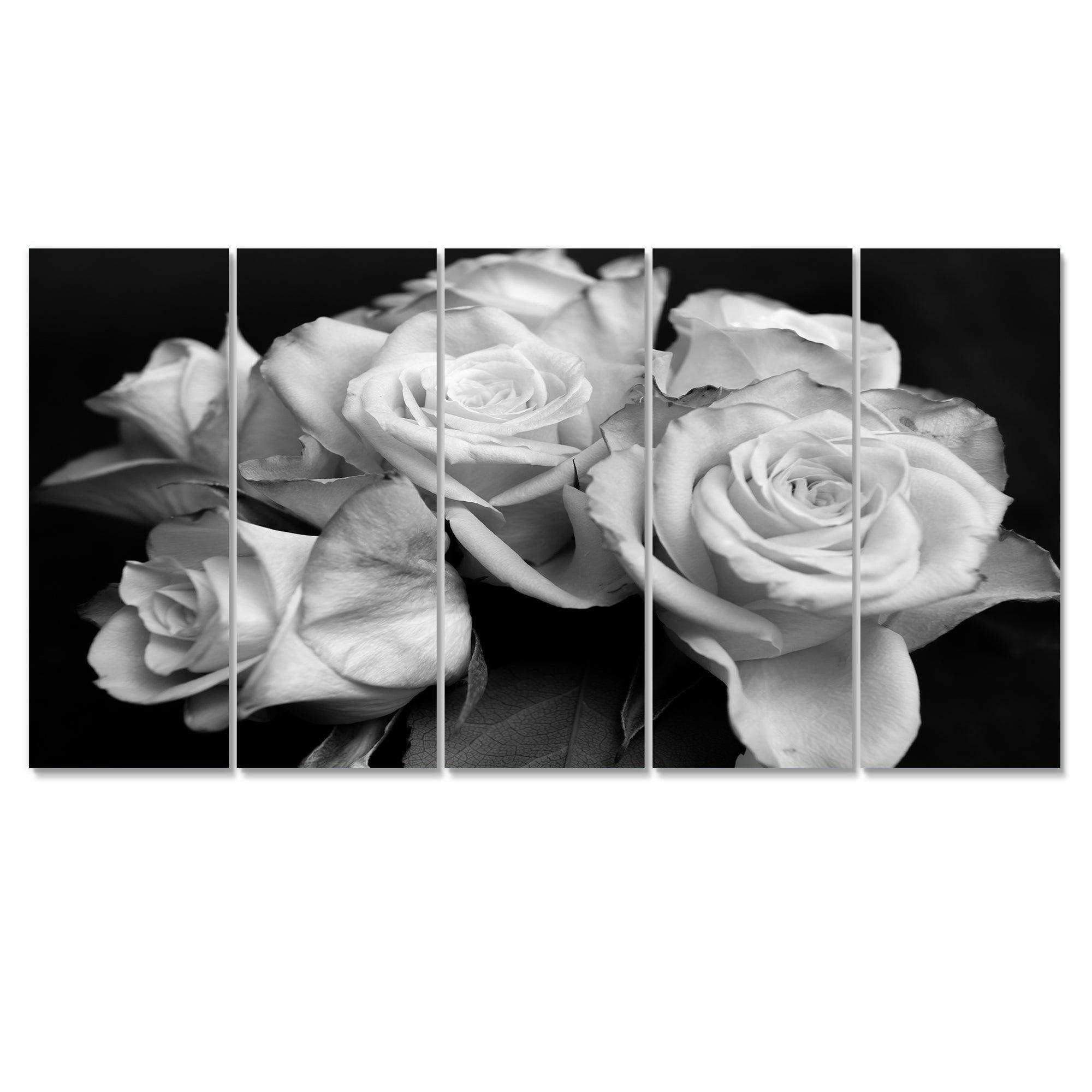 Bunch of Roses Black and White Multi-Panels