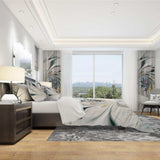 White Stained Floral Art - Modern & Contemporary Duvet Cover Set