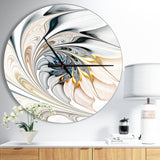 White Stained Glass Floral Art