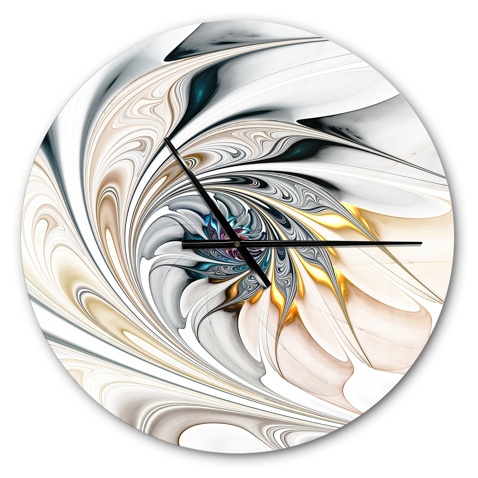 White Stained Glass Floral Art