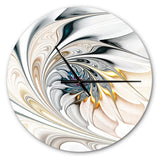 White Stained Glass Floral Art