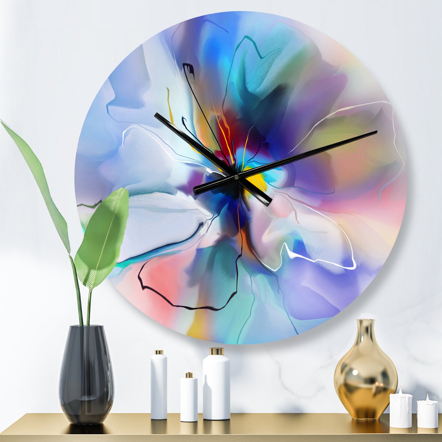 Abstract Creative Blue Flower