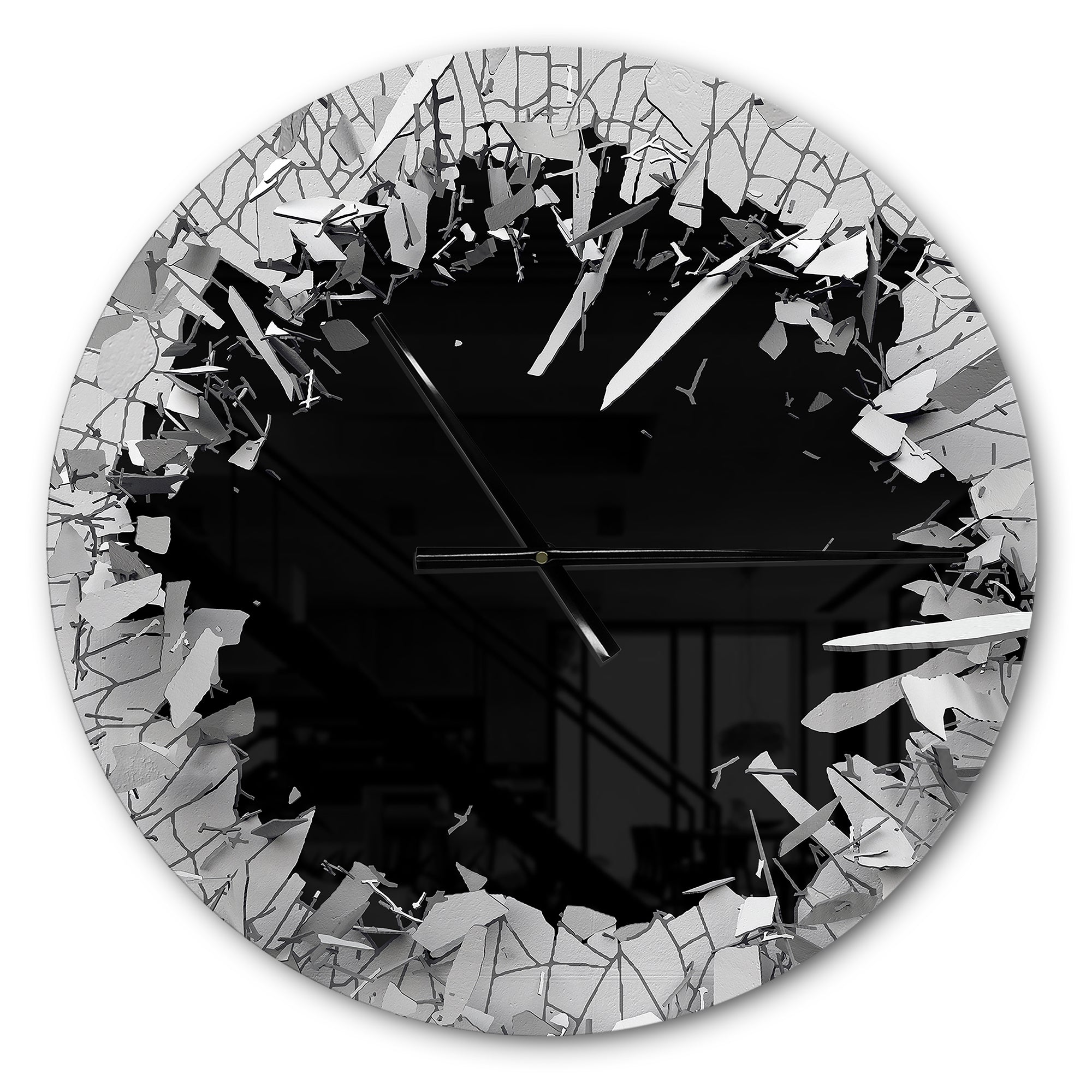 Abstract Broken Wall 3D Design