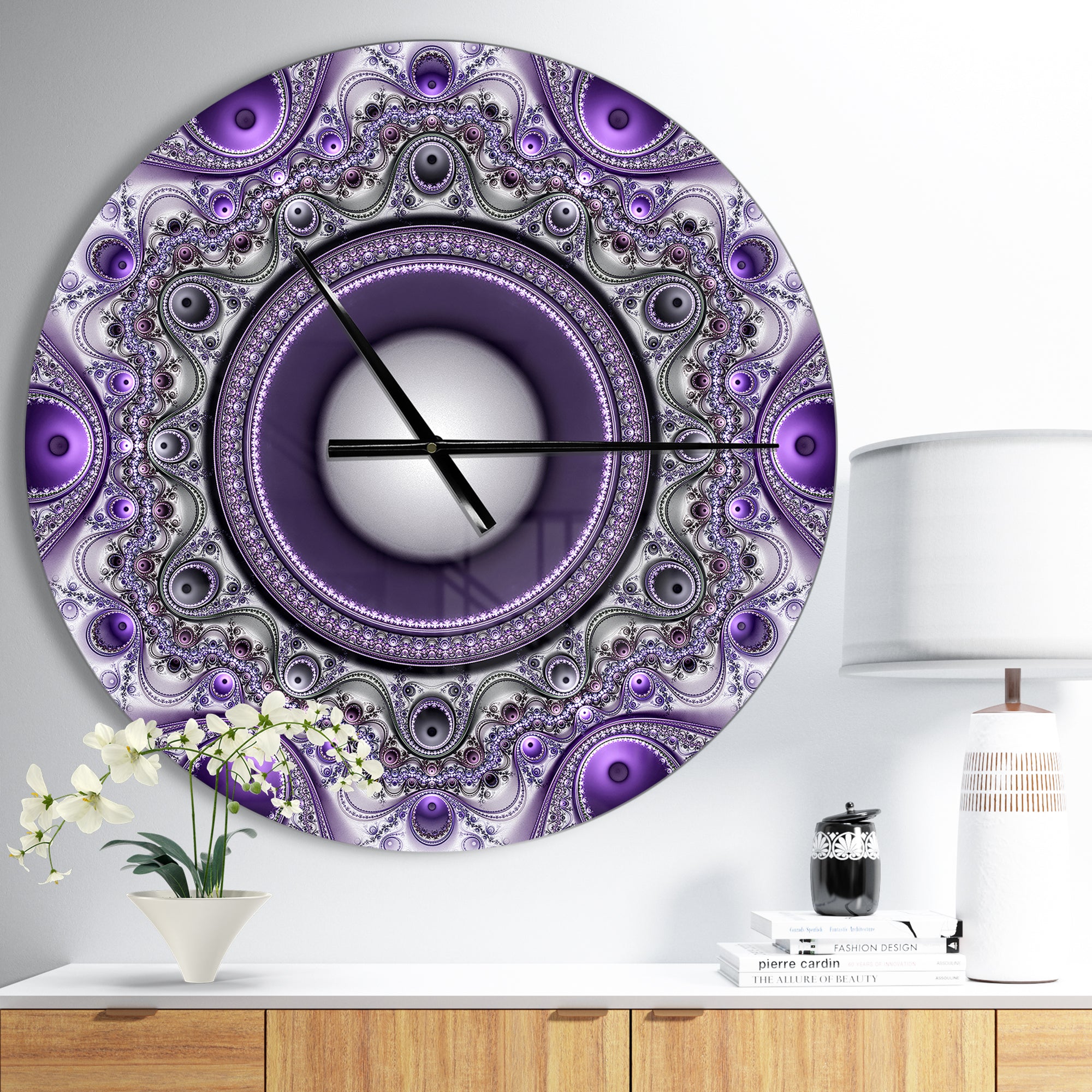 Purple Fractal Pattern with Circles