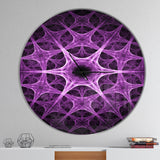 Abstract purple thorn flower - Oversized Modern Wall CLock