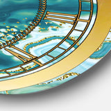 Ocean Blue Golden Marble