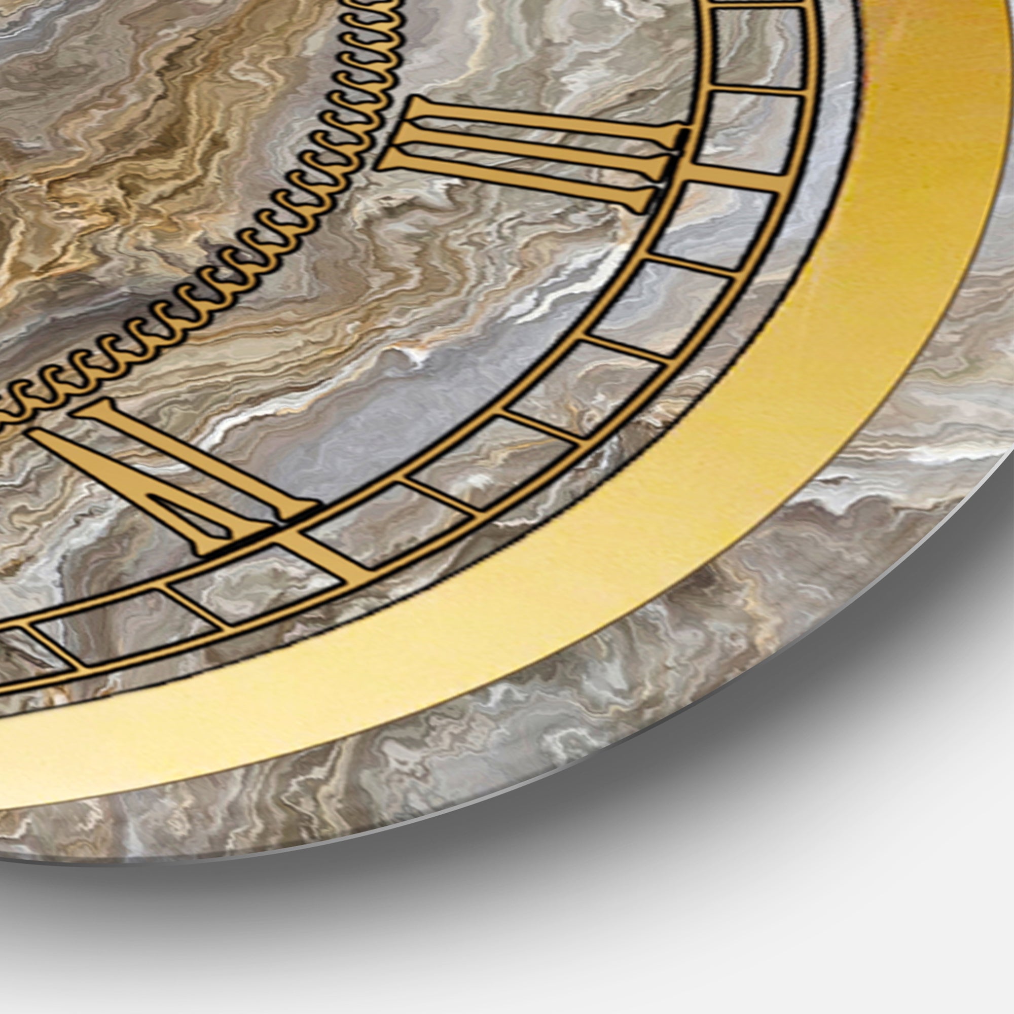 White Marble with Curley Grey and Gold Veins