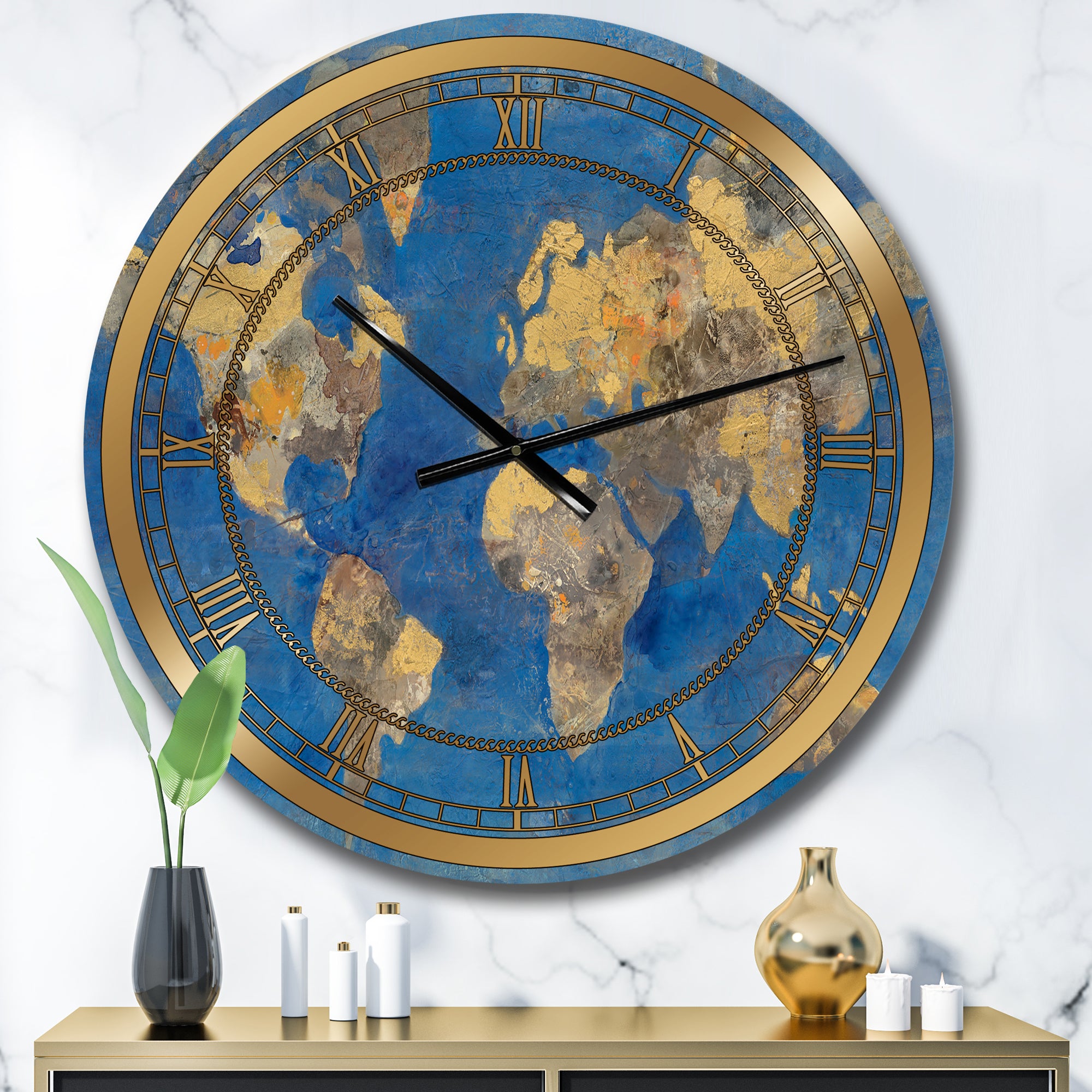 Golden Glam World Map