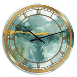 Blue Watercolor Impression with Gold