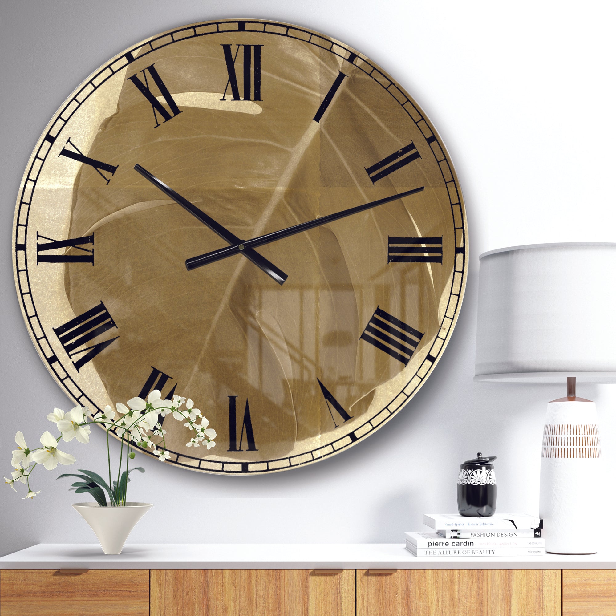 Botanical Beige Retro Leaf