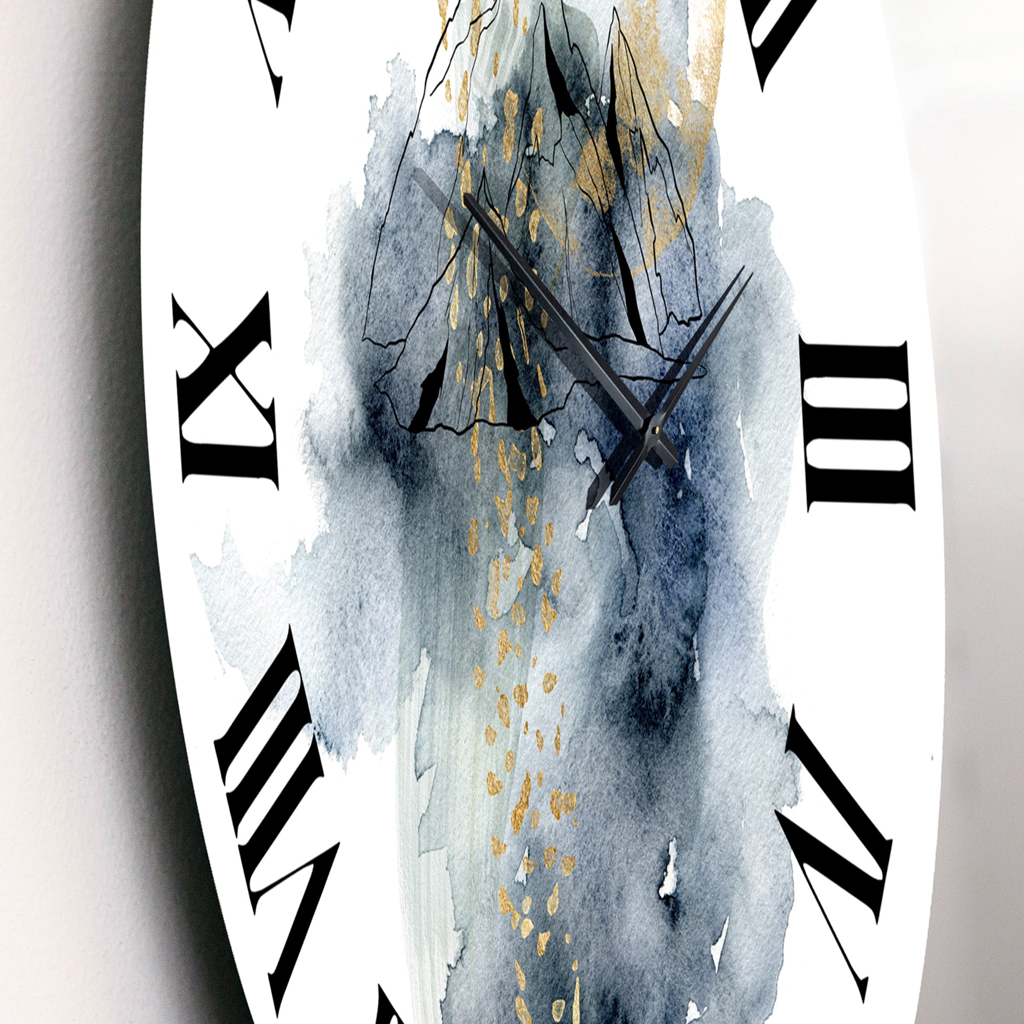 Minimalistic Landscape of Mountains With Moon