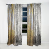 Designart 'Yellow Morning in Forest Panorama' Landscape 1 Curtain Panel