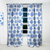 Designart 'Seamless pattern with fishes' Nautical 1 Curtain Panel