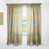 Designart 'Flower Pattern Botanic Texture' Bohemian & Eclectic 1 Curtain Panel