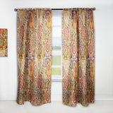 Designart 'Pattern Tile with Mandalas' Bohemian & Eclectic 1 Curtain Panel